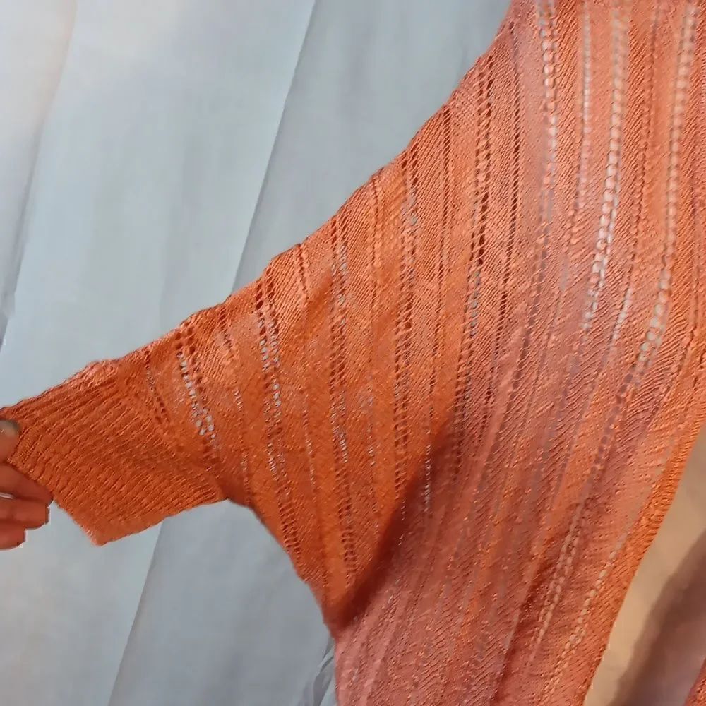 Tulle Crocheted Open Front Cardigan - Picture 3 of 9